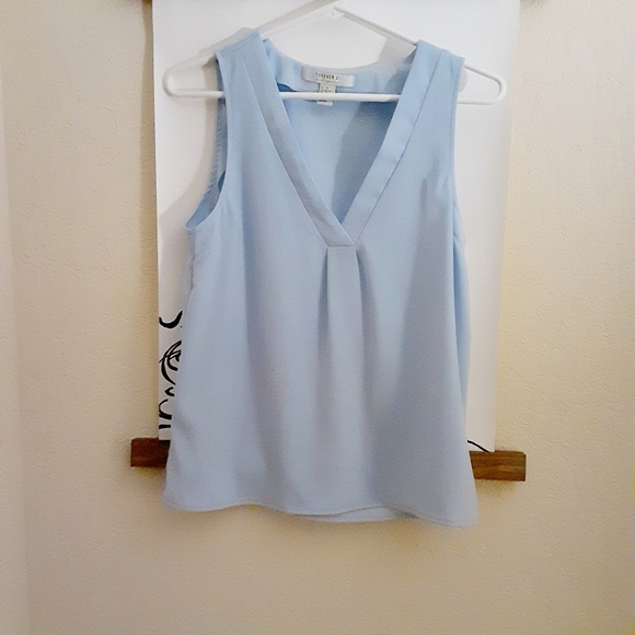 Forever 21 Tops - Forever 21 Contemporary Baby Blue Blouse Top Tank